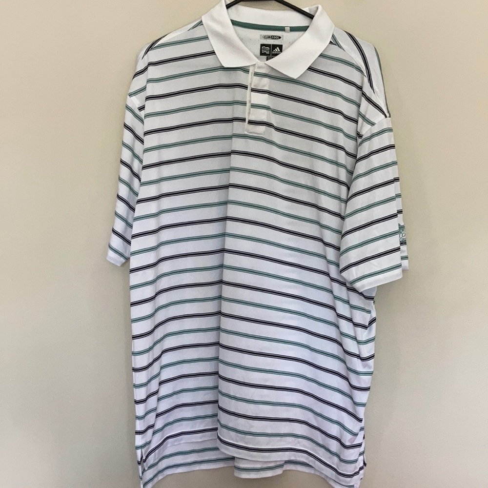 White XL Adidas Golf Shirt